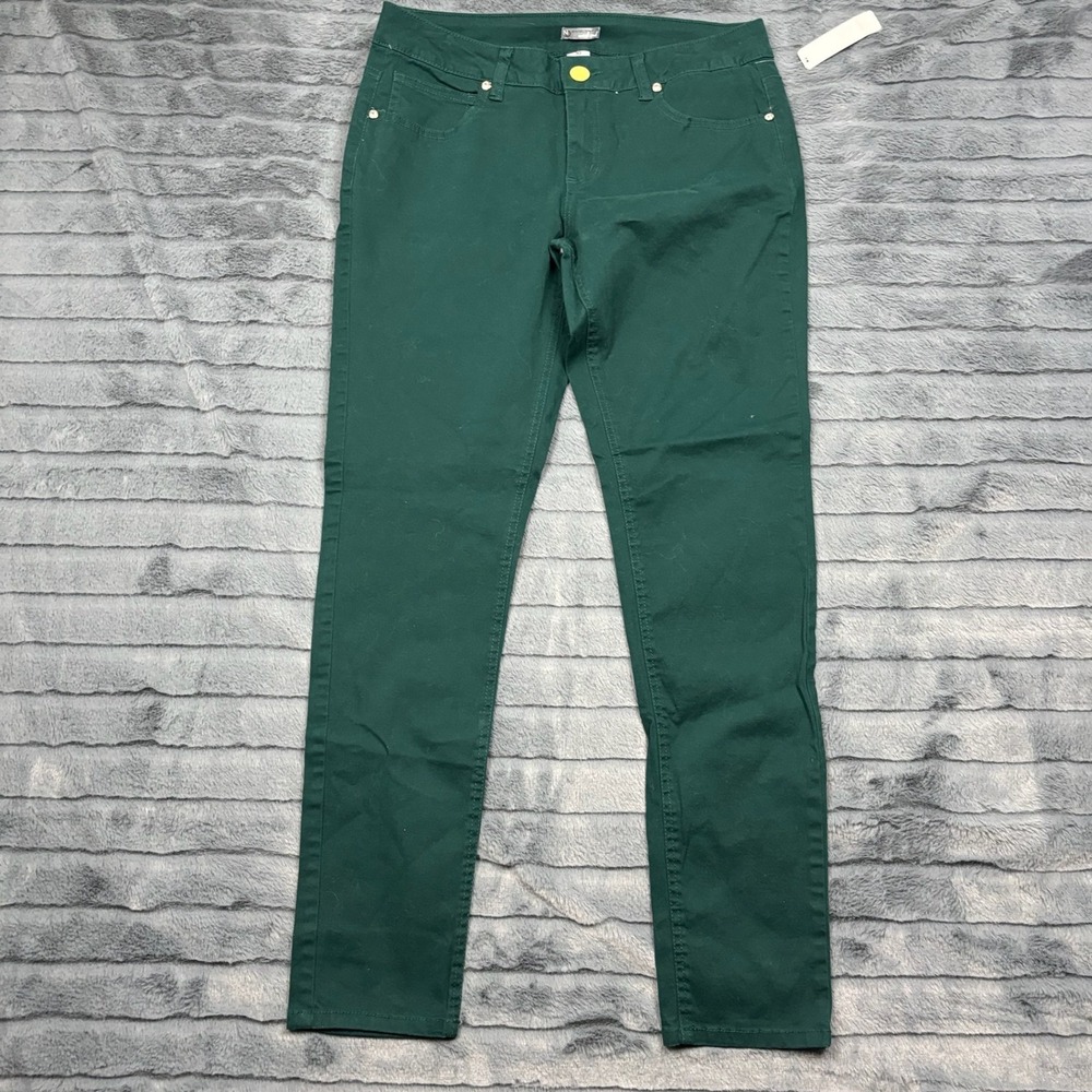 New Directions Weekend Womens Hunter Green Slim Leg Stretch Pants Size 10 NWT